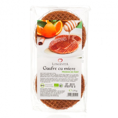 Gaufre cu miere ECO 175 g - Longevita